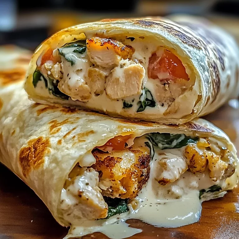 Creamy Chicken Spinach Wraps