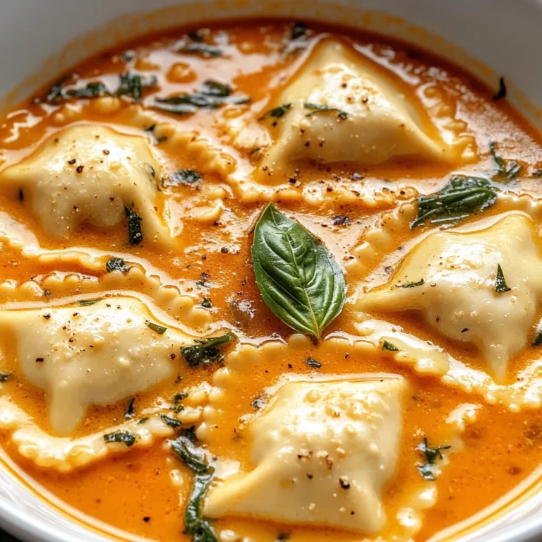 Creamy Tuscan Ravioli Soup