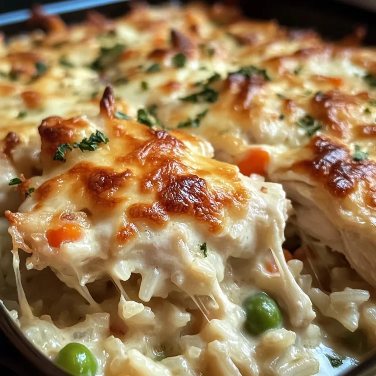 Dump-and-Bake Chicken Alfredo Rice Casserole Recipe