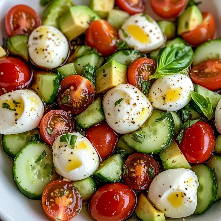 Easy Cucumber Mozzarella Salad