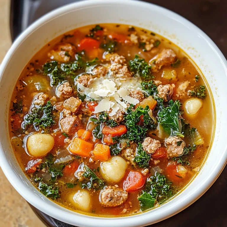 Italian Vegetable Soup with Spicy Sausage