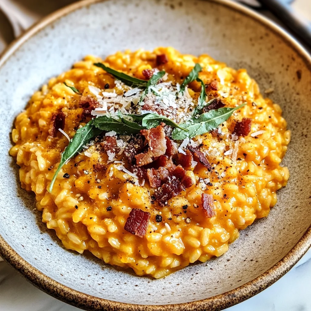 Pumpkin Risotto with Bacon & Parmesan