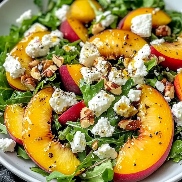 Simple Peach Feta Salad