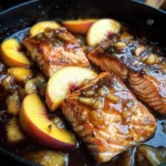 Bourbon Peach Roasted Salmon
