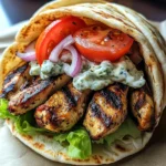 Chicken Pita Gyros with Tzatziki