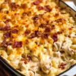 Chicken Turkey Bacon Ranch Mac and Cheese Casserole