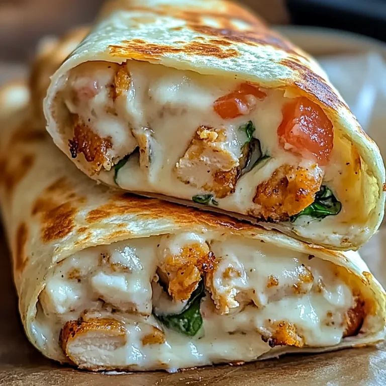 Creamy Chicken Spinach Wraps