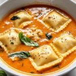 Creamy Tuscan Ravioli Soup