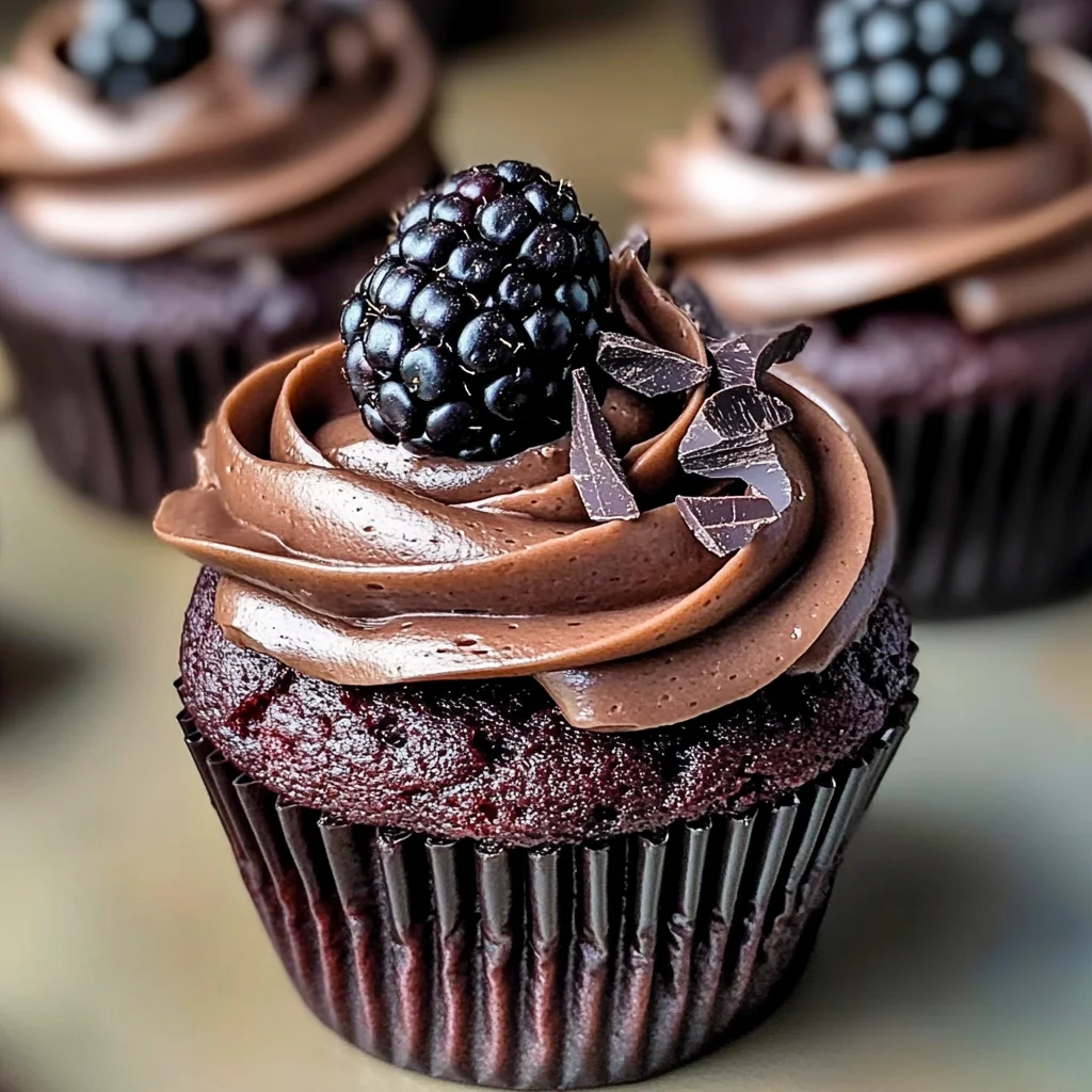Dark Chocolate Blackberry Cupcakes: Indulge in a Decadent Dessert Delight