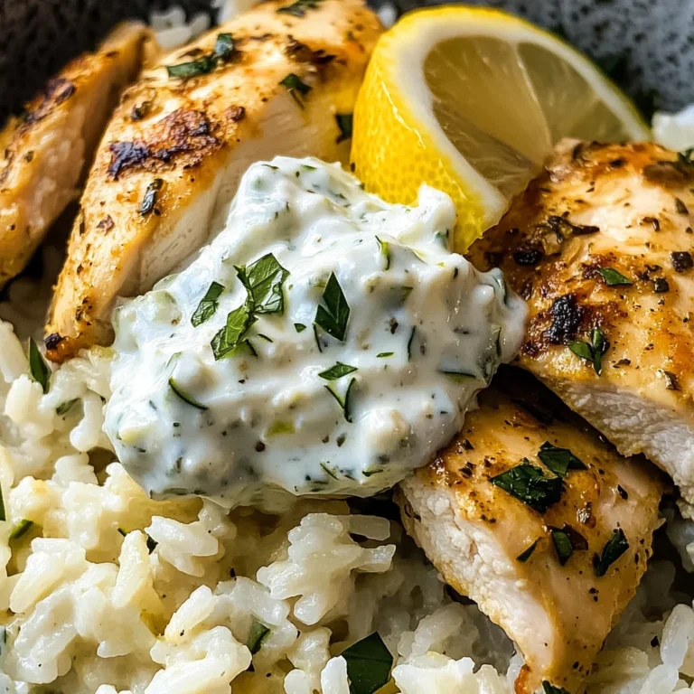 Easy Chicken Tzatziki Rice Bake