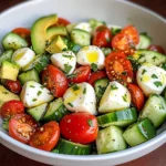 Easy Cucumber Mozzarella Salad