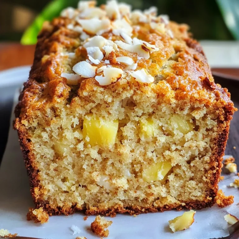 Hawaiian Banana Bread with Pineapple, Coconut & Macadamia Nuts
