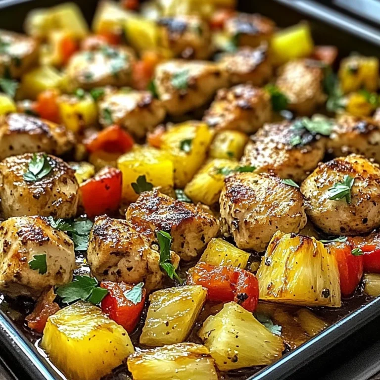 Hawaiian Chicken Sheet Pan Dinner