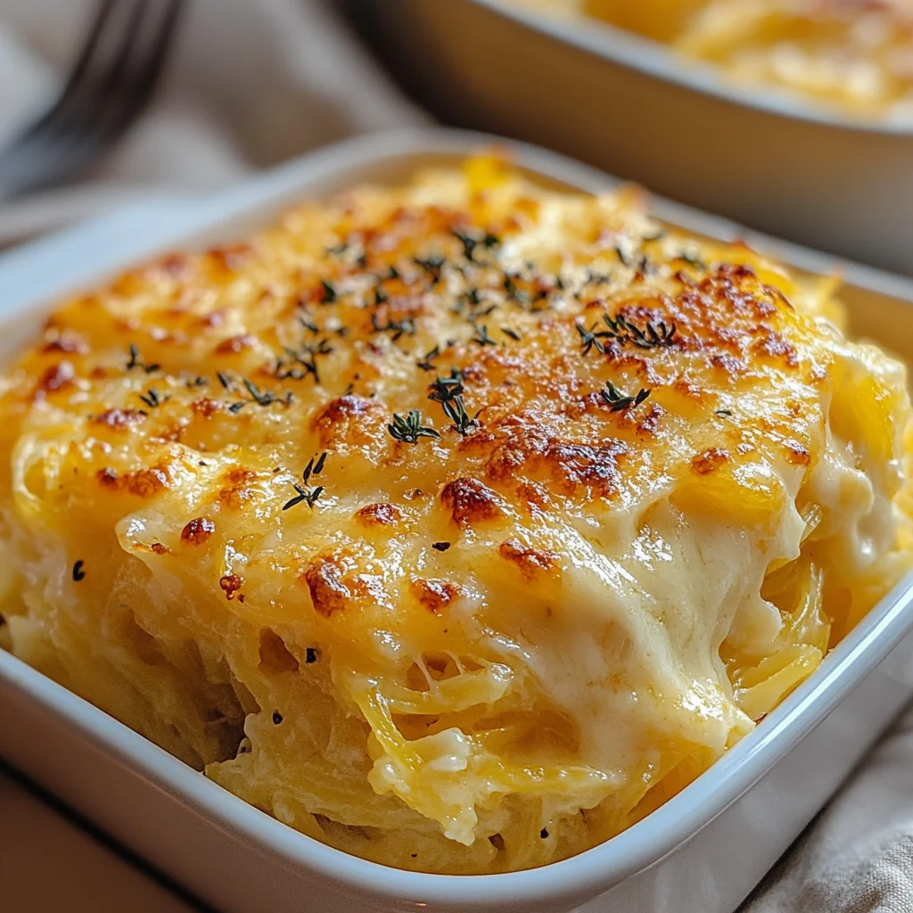 Healthy Spaghetti Squash Au Gratin