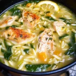 Lemon Chicken Orzo Soup