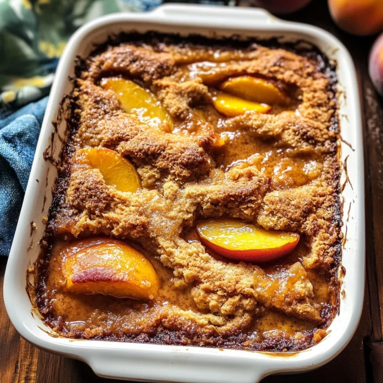 Old School Easy Brown Sugar Peach Cobbler