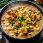 One Pot Macaroni Cheeseburger Soup