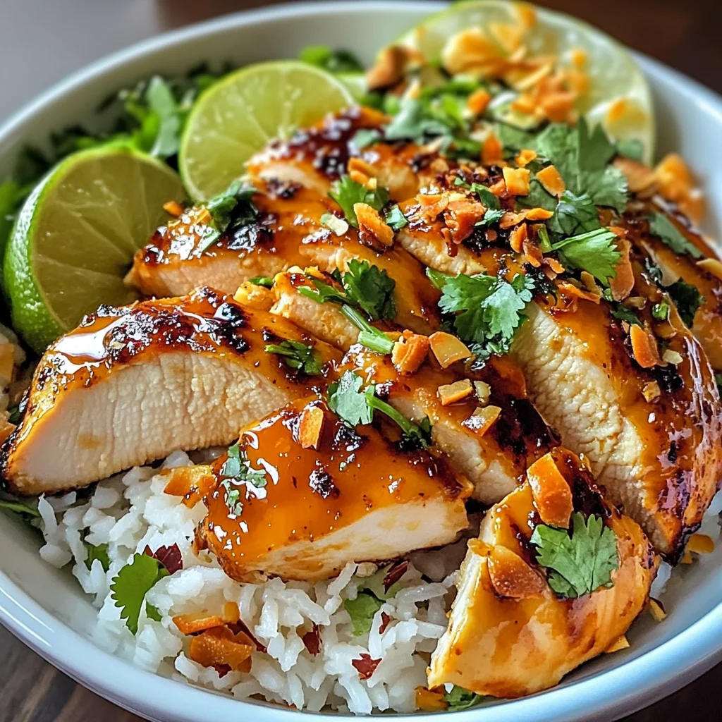 Spicy Maple Chicken with Coconut Rice