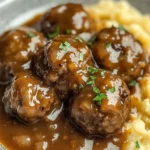 Tasty Slow Cooker Salisbury Steak Meatballs Recipe