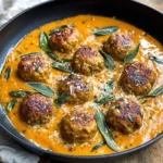 Turkey Meatballs in Pumpkin Sage Sauce