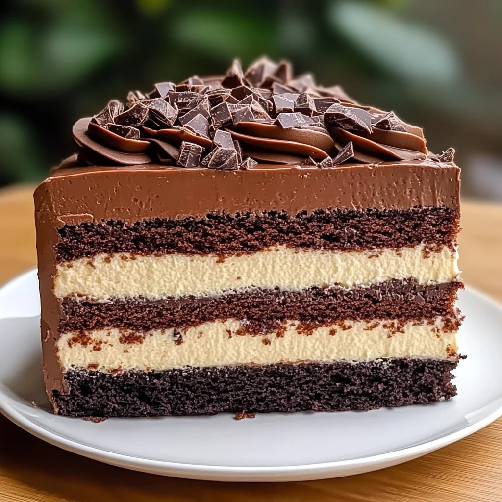 Tuxedo Cake – Triple Chocolate Mousse Cake