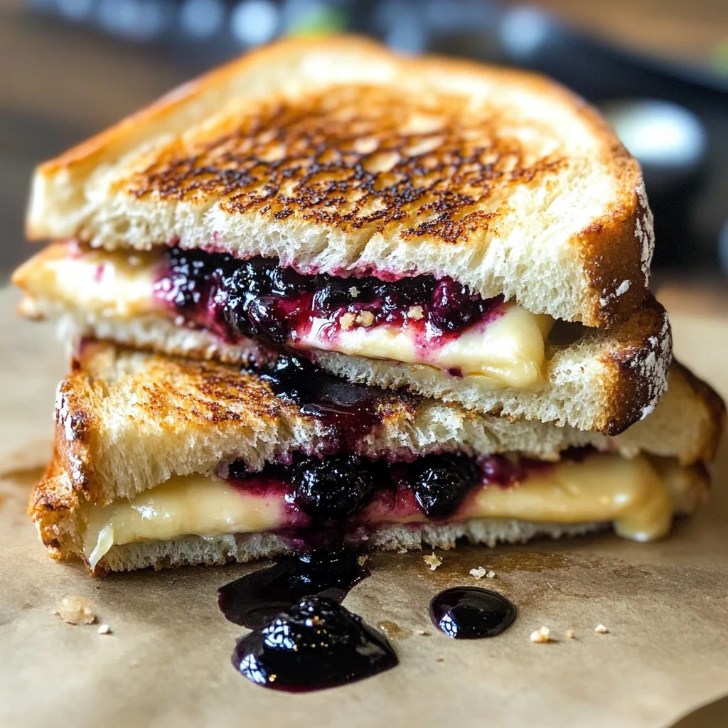 Balsamic Blackberry Brie Grilled Cheese