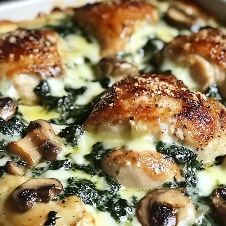 Chicken, Spinach, and Mushroom Low Carb Oven Dish