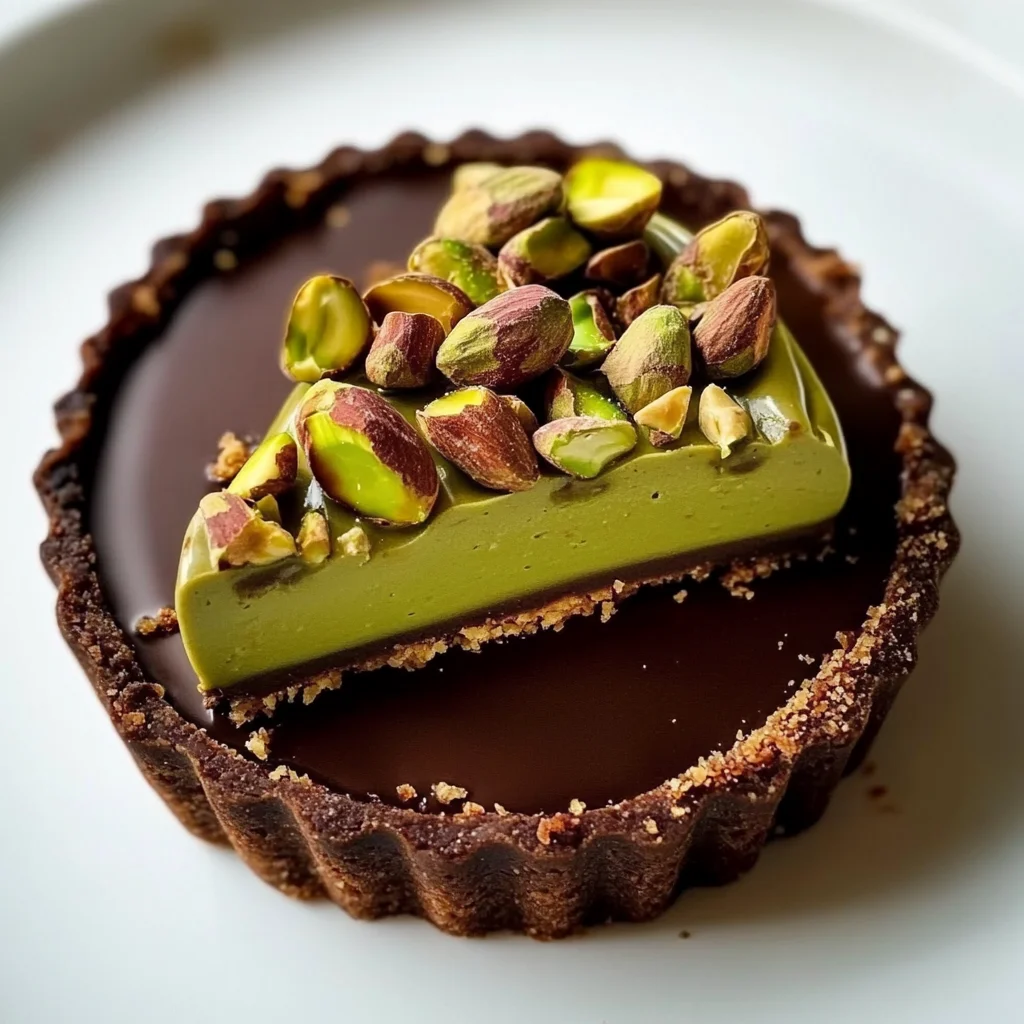 Chocolate Pistachio Ganache Tart Recipe