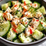 Easy California Roll Cucumber Salad