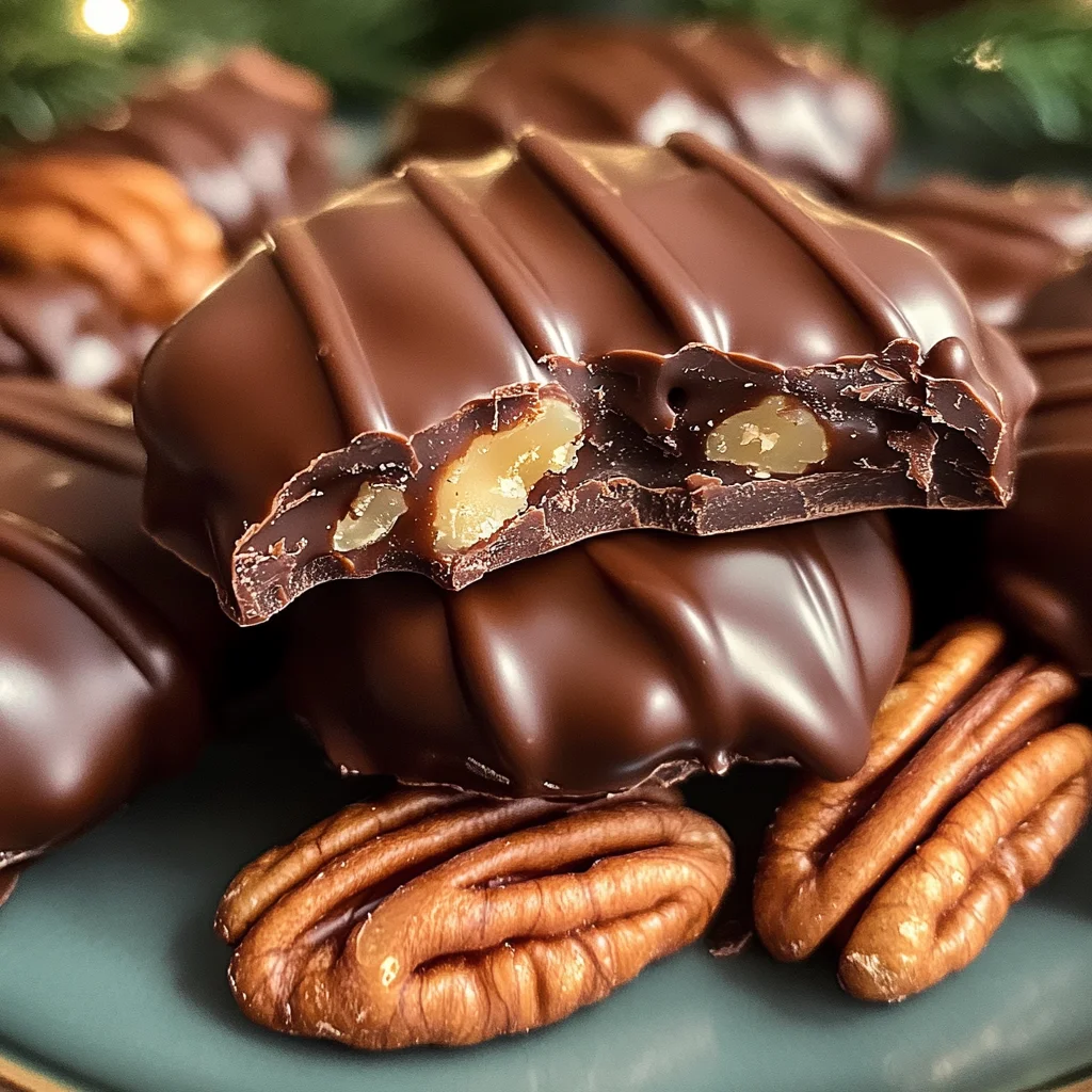 Easy Christmas Pecan Turtles