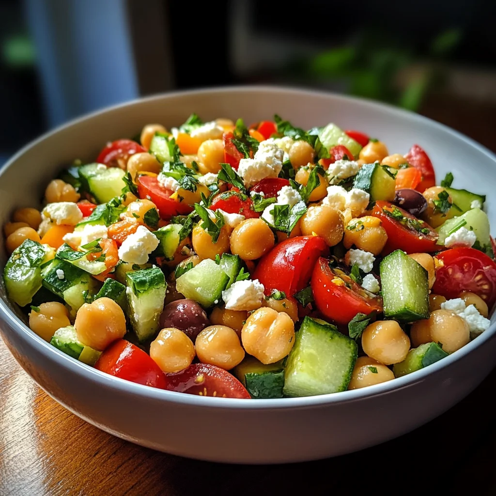 Mediterranean Chickpea Salad with Lemon Vinaigrette: The Best Summer Dish