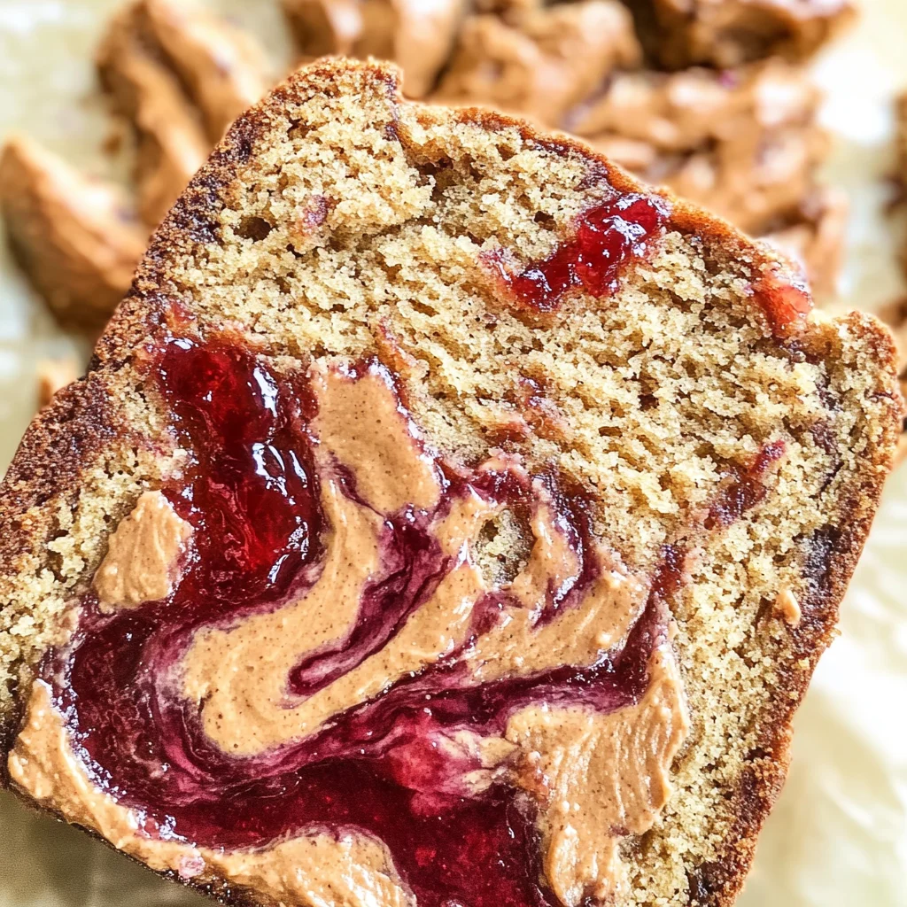 Peanut Butter & Jelly Banana Bread Recipe