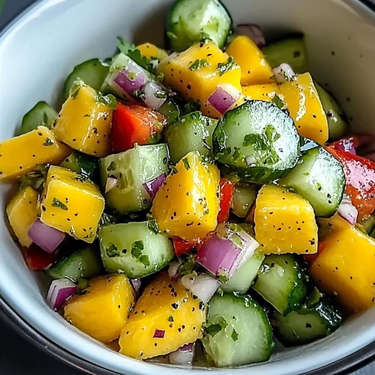 Refreshing Mango Cucumber Salad