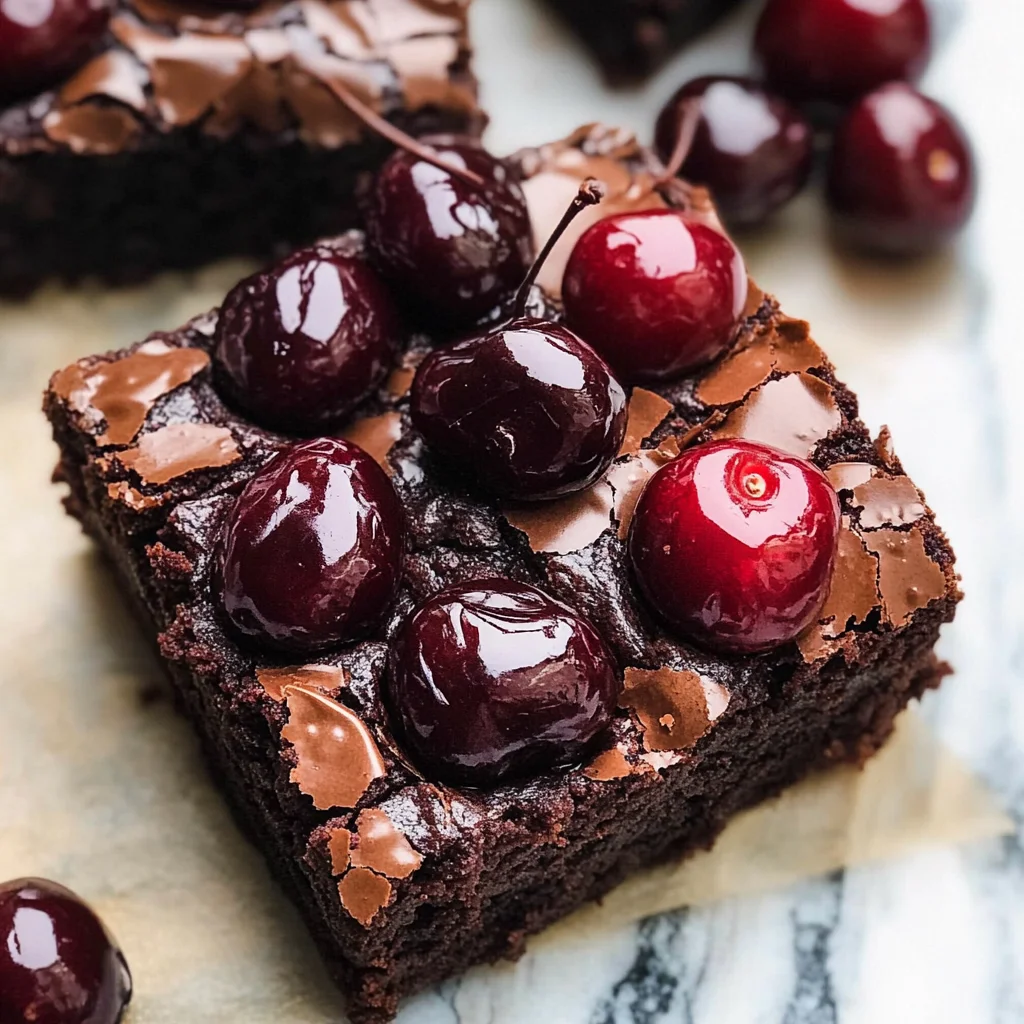Roasted Chocolate Cherry Brownies