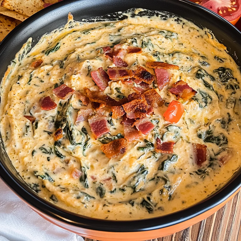 Slow Cooker Queso Spinach Dip