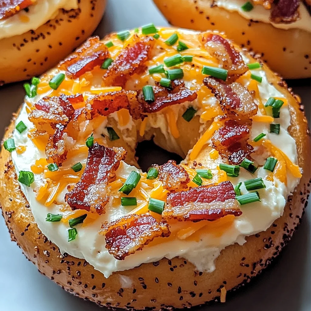 Zesty Turkey Bacon Cream Cheese Bagels