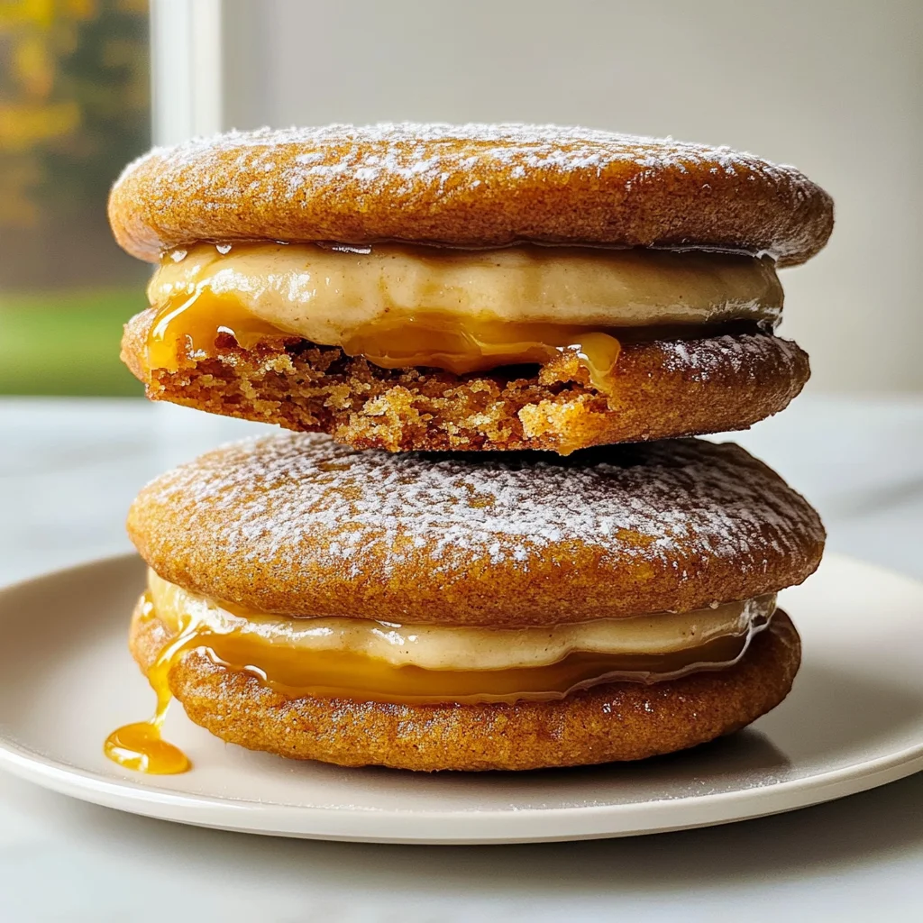 Apple Cider Whoopie Pie Cookies with Caramel