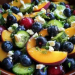 Blueberry Peach Feta Salad