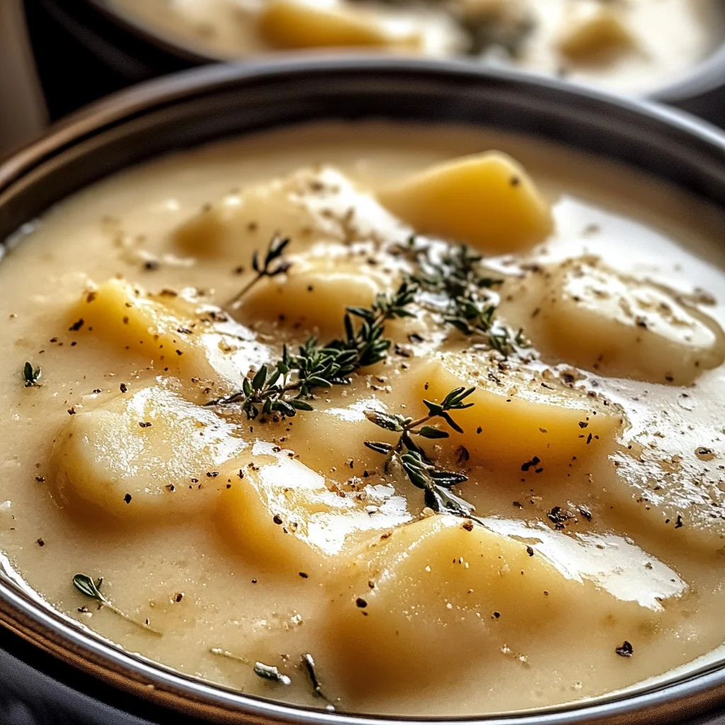 Cheddar Garlic Herb Potato Soup