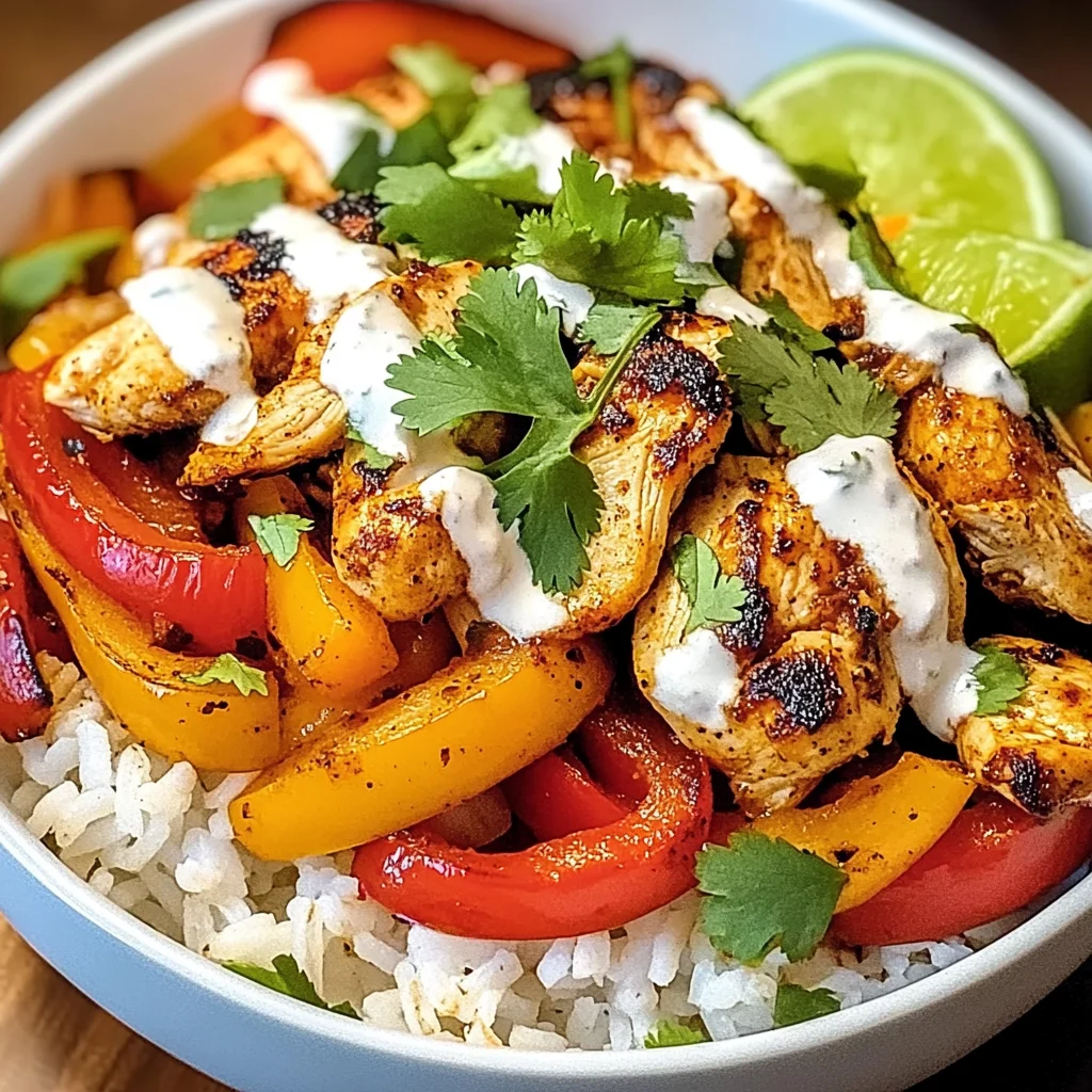 Chicken Fajita Rice Bowls