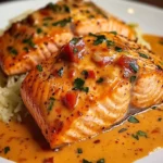 Creamy Roasted Red Pepper Salmon Recipe - Delicious & Easy