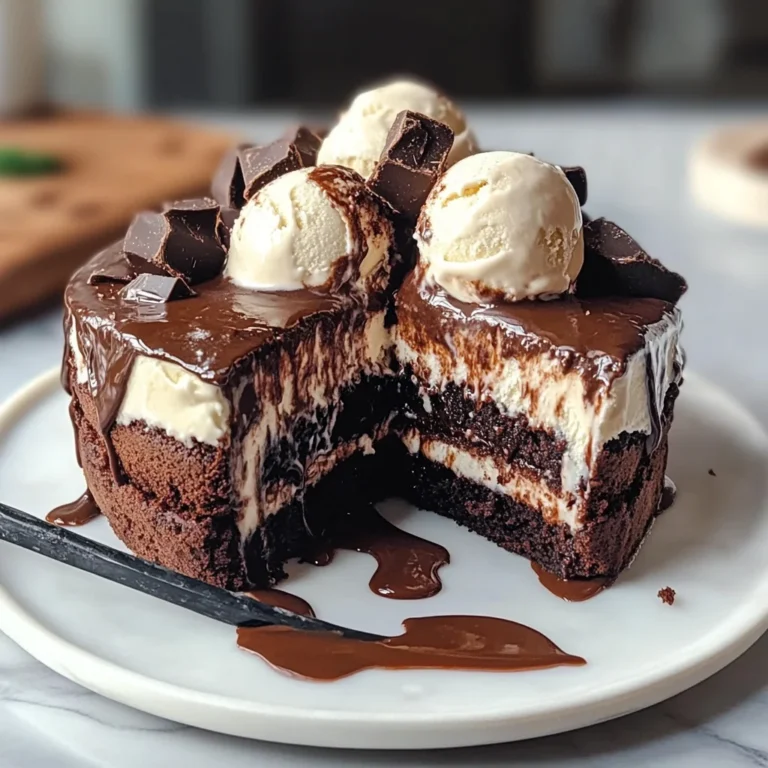 Delicious Brownie Ice Cream Cake