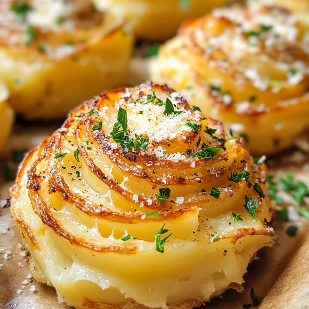Garlic Parmesan Duchess Potatoes