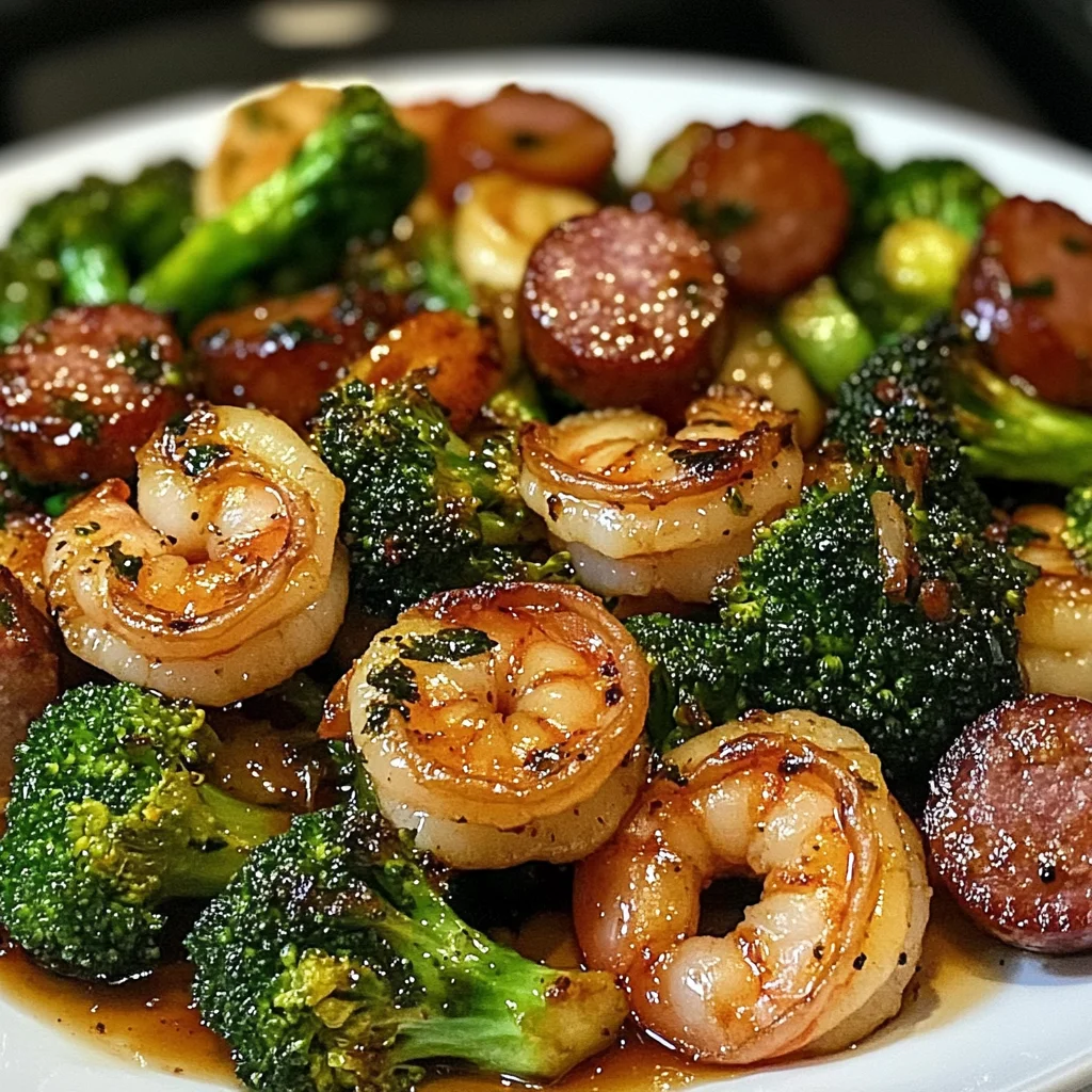 Honey Garlic Shrimp Roasted Broccoli