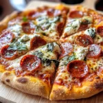 Hot Honey Pepperoni Ricotta Pizza : Sweet and Spicy