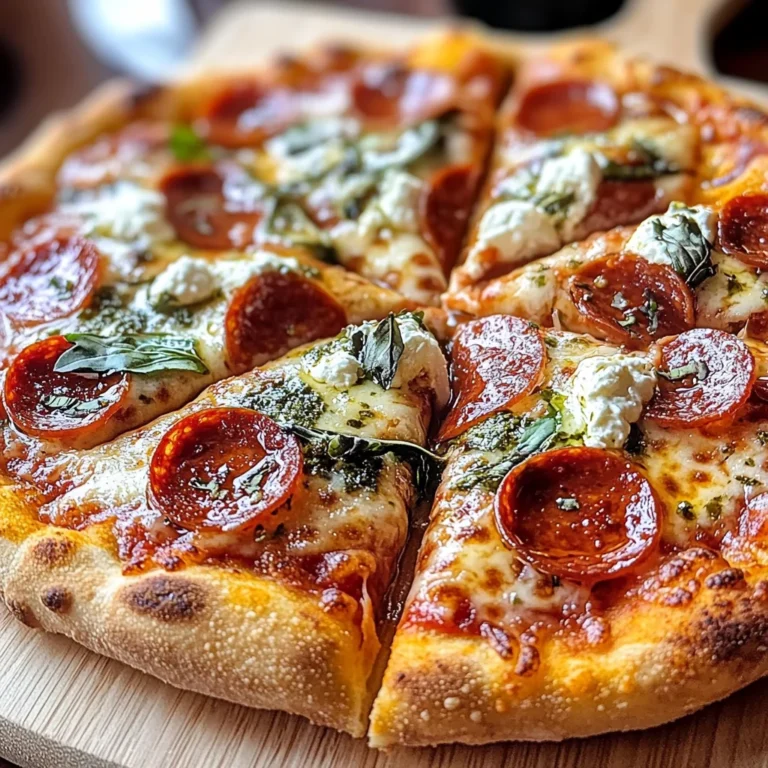 Hot Honey Pepperoni Ricotta Pizza : Sweet and Spicy