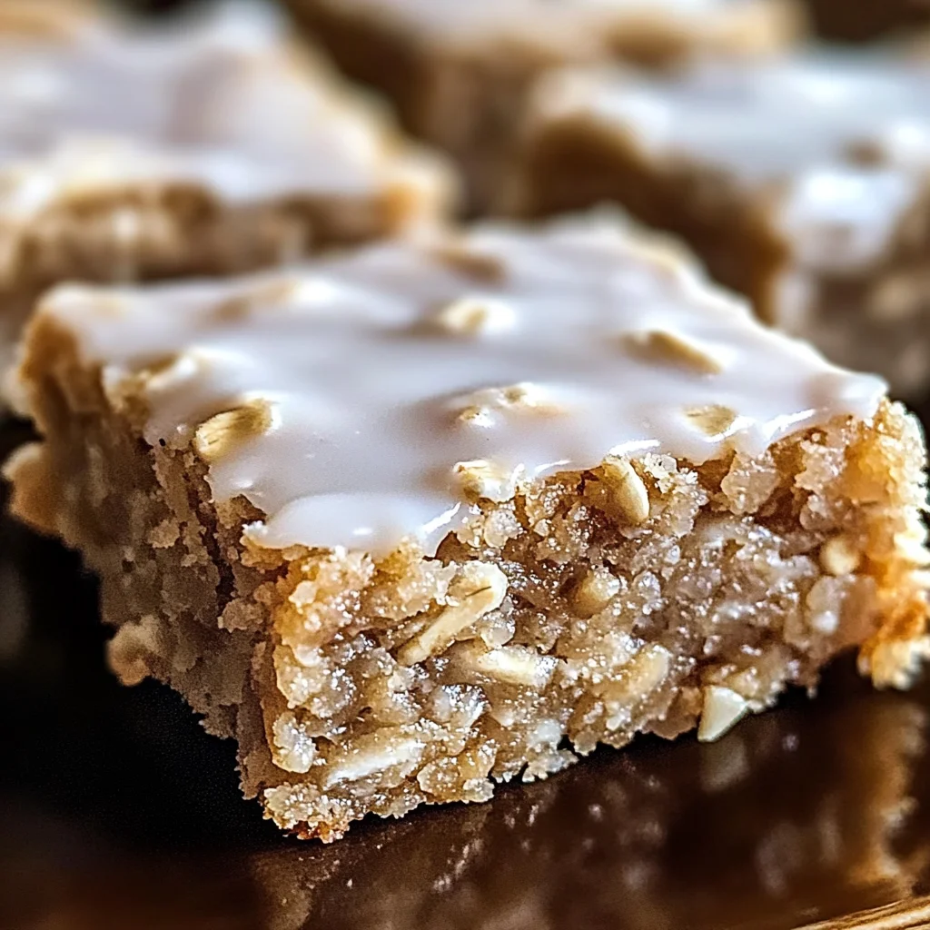 Iced Oatmeal Cookie Bar Recipe