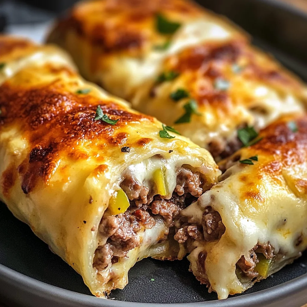 Keto Philly Cheesesteak Rolls