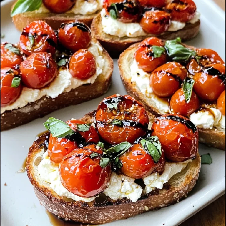 Ricotta Bruschetta with Roasted Tomatoes