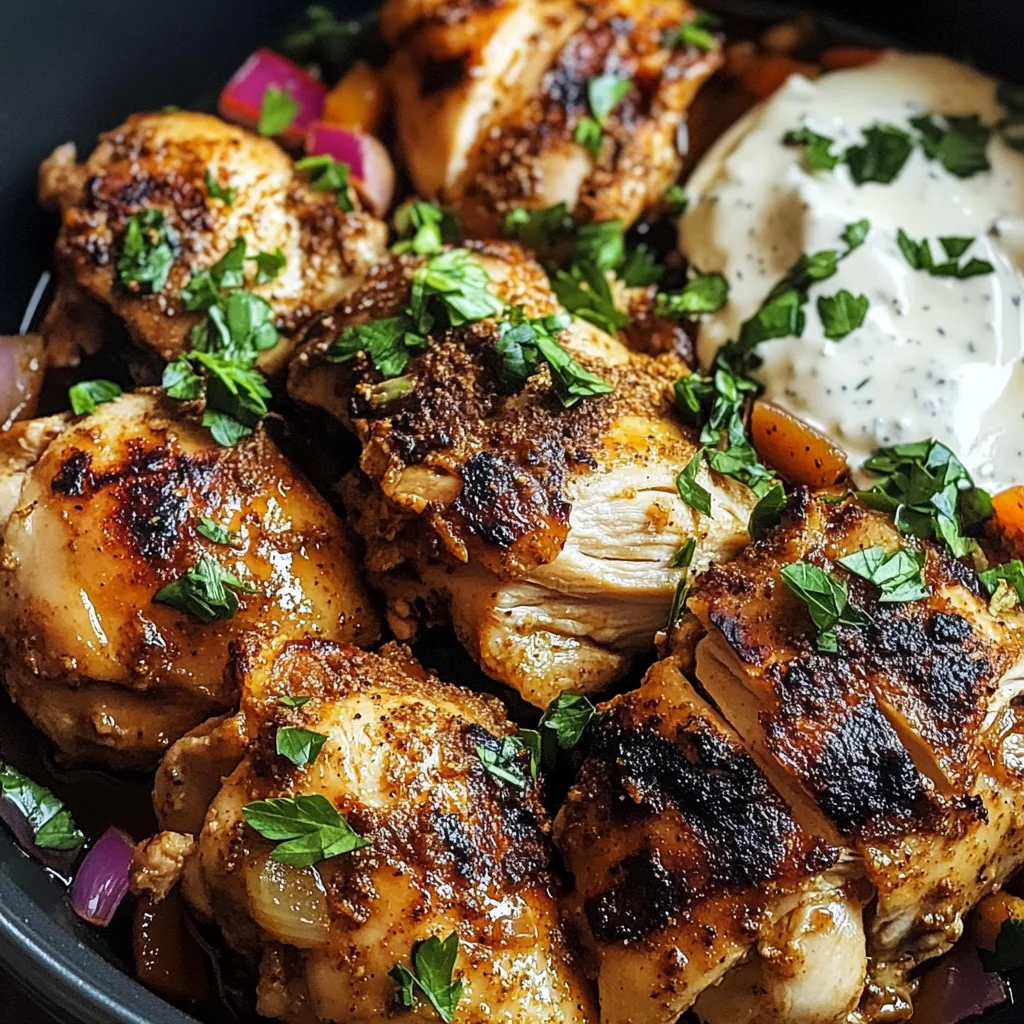 Spiced Yogurt-Marinated Chicken Thighs